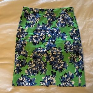 J.Crew Floral Pencil Skirt